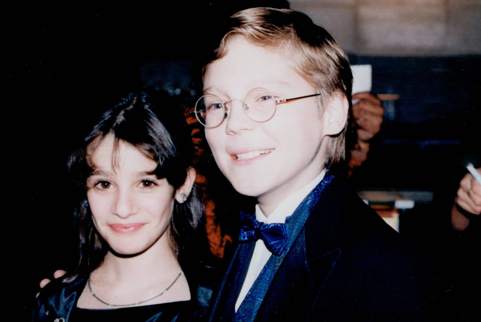 Lea Michele  and  Paul Franklin Dano in formal wear
