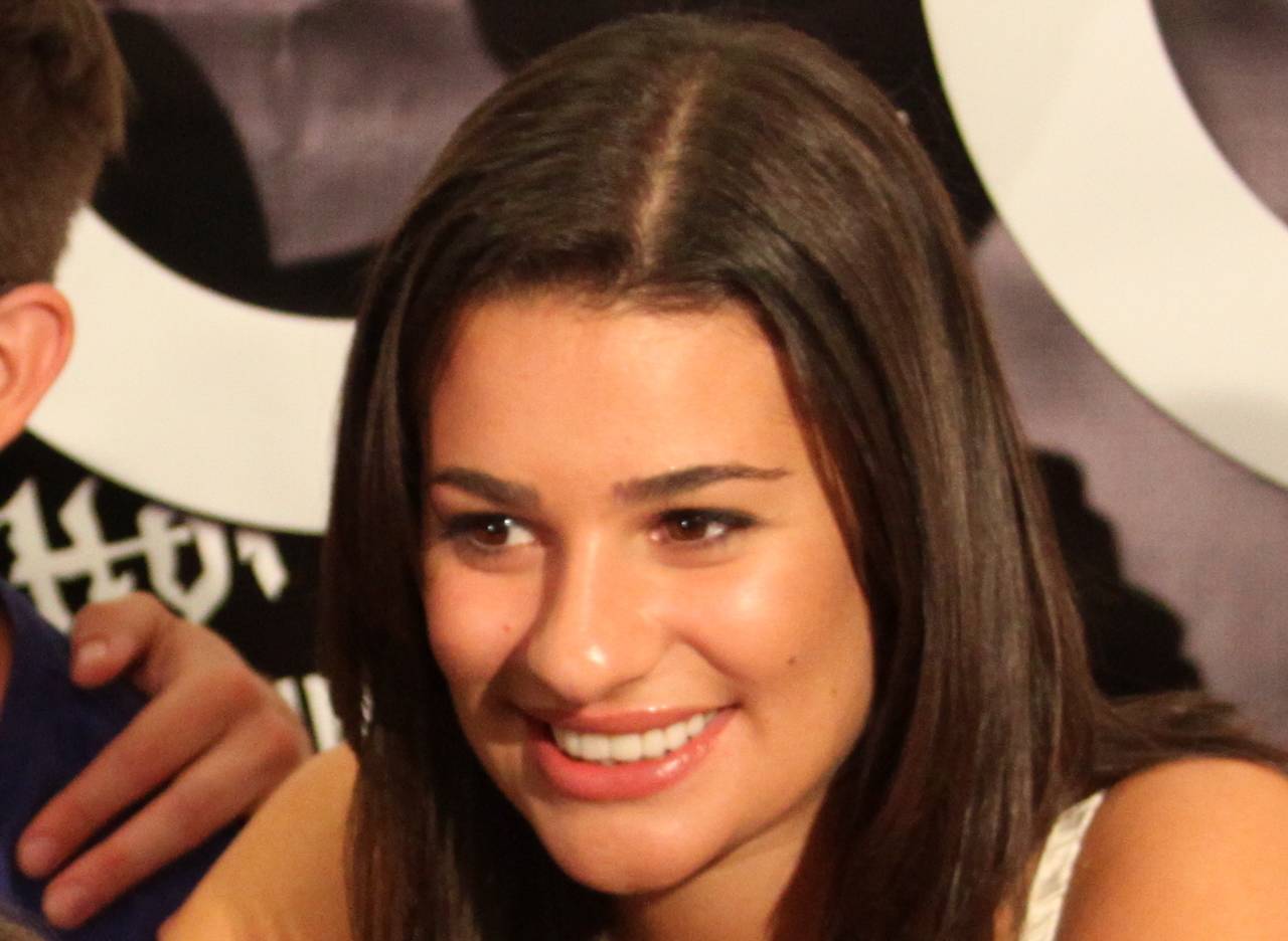 Lea Michele in white top