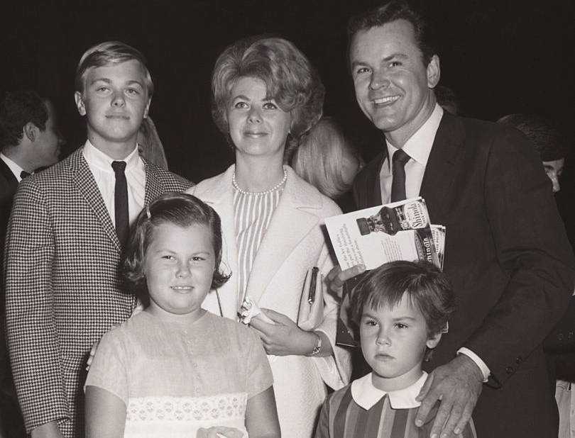 Bob Crane and wife together with their children