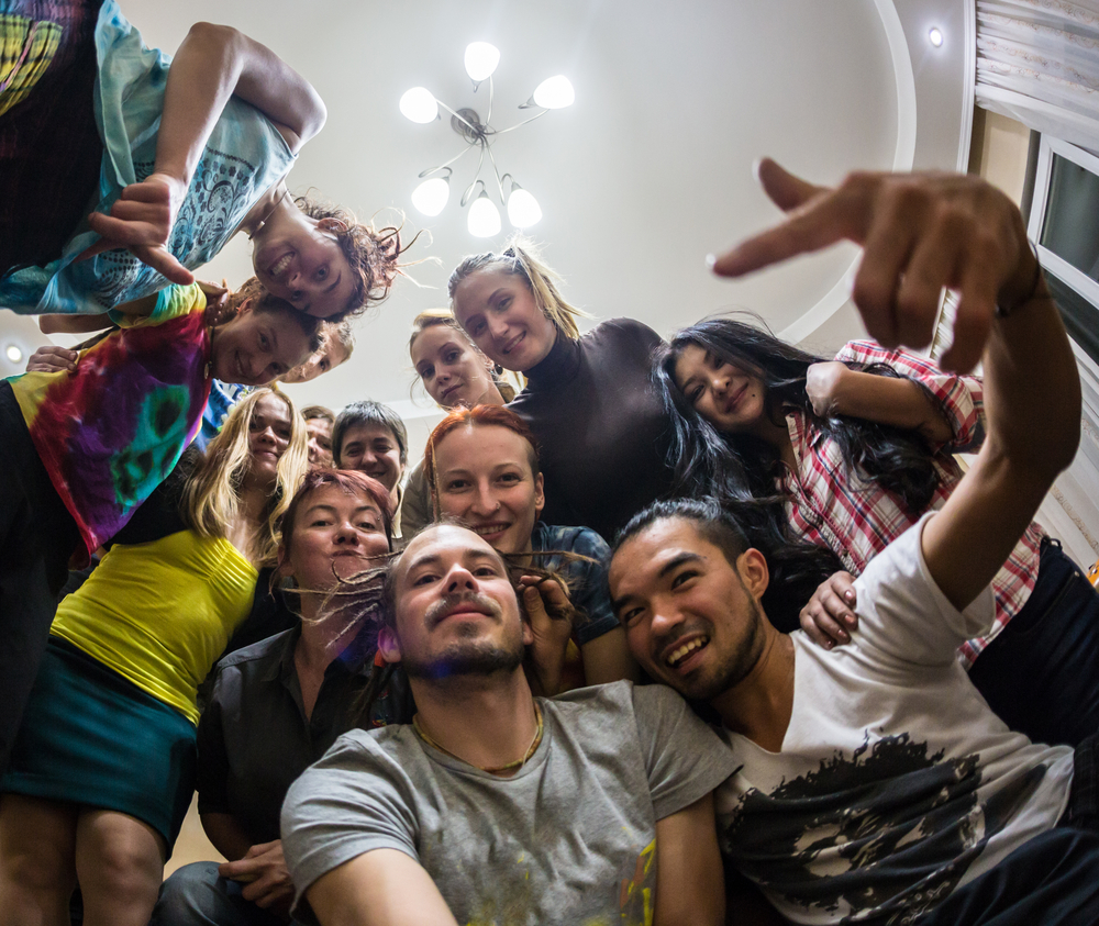 people at a house party