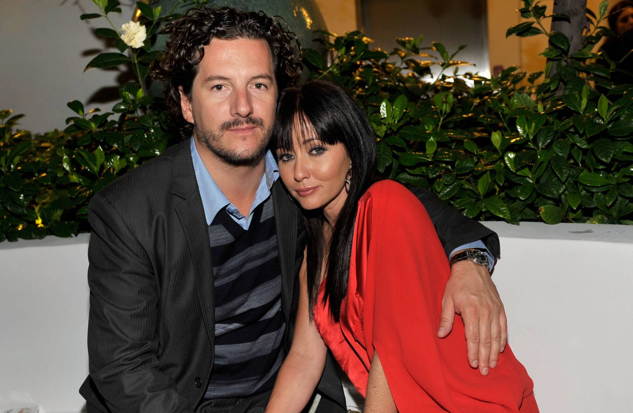 Kurt Iswarienko and Shannen Doherty attend the Entertainment Weekly and Women in Film pre-Emmy Party