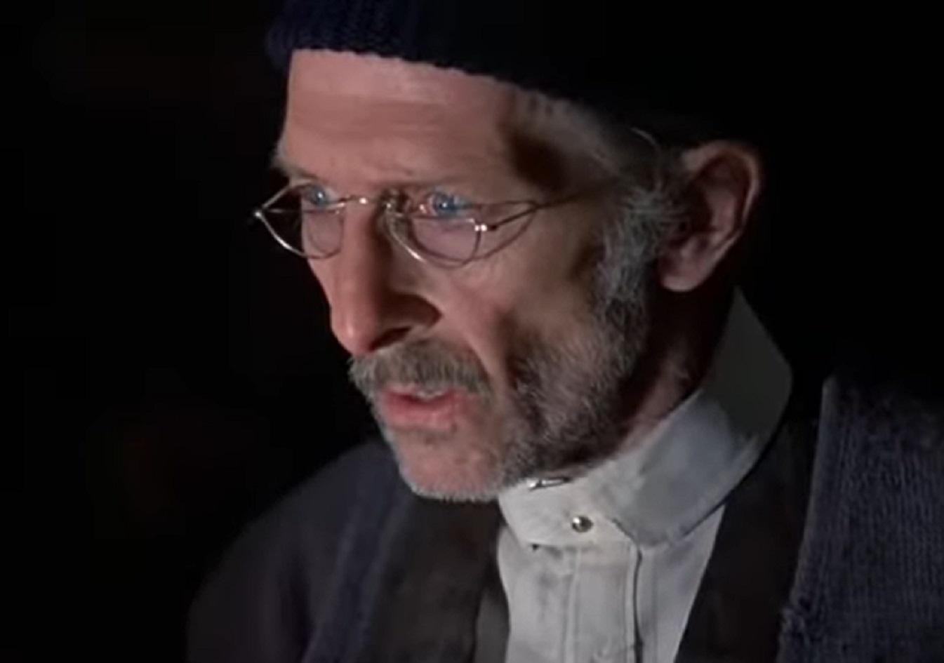 Screenshot of Peter Cushing looking upset - from Tales from the Crypt (1972)