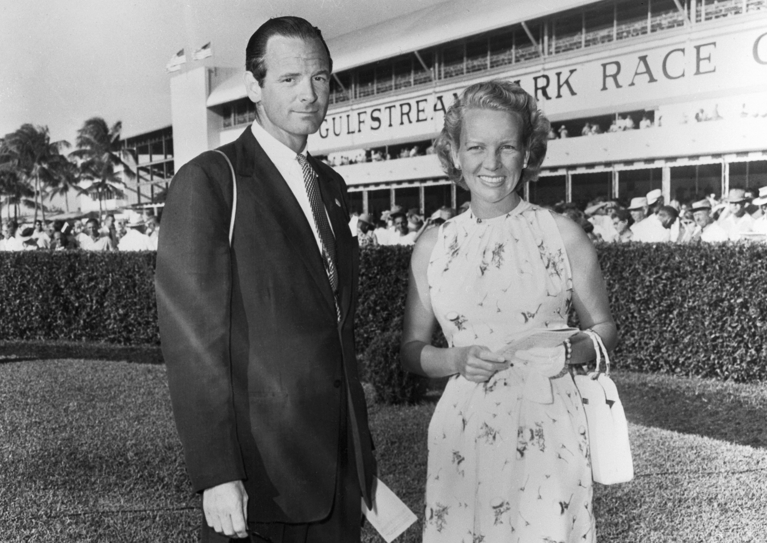 Portrait of Mr. and Mrs. James Woodward Standing Outside