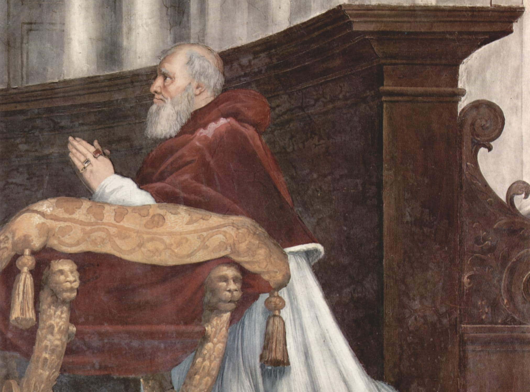 Painting of Pope Julius II by the Italian painter Rafael