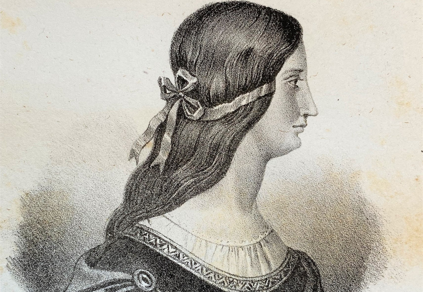 Portrait Engraving of Lucrezia Borgia, published in 1861