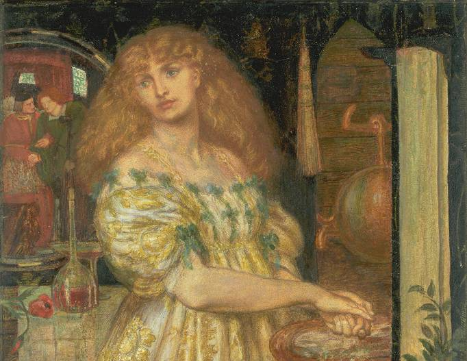 Portrait painting of Lucrezia Borgia by Dante Gabriel Rossetti