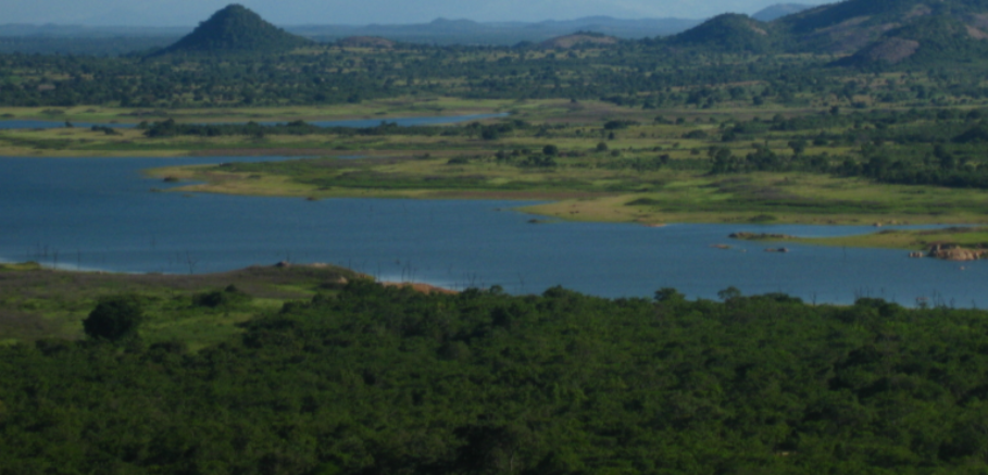 Part of Chicamba Dam, Manica province in Mozambique. View from Messica towards the South