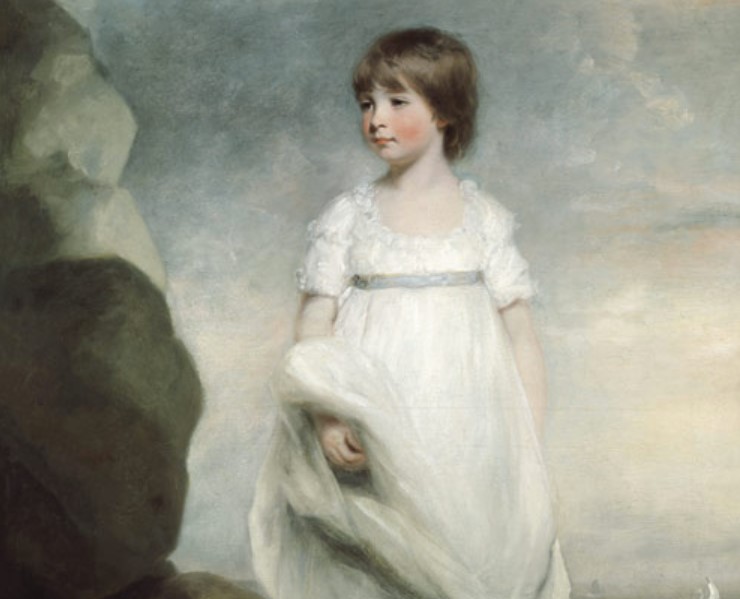 Lady Byron as a child in white dress