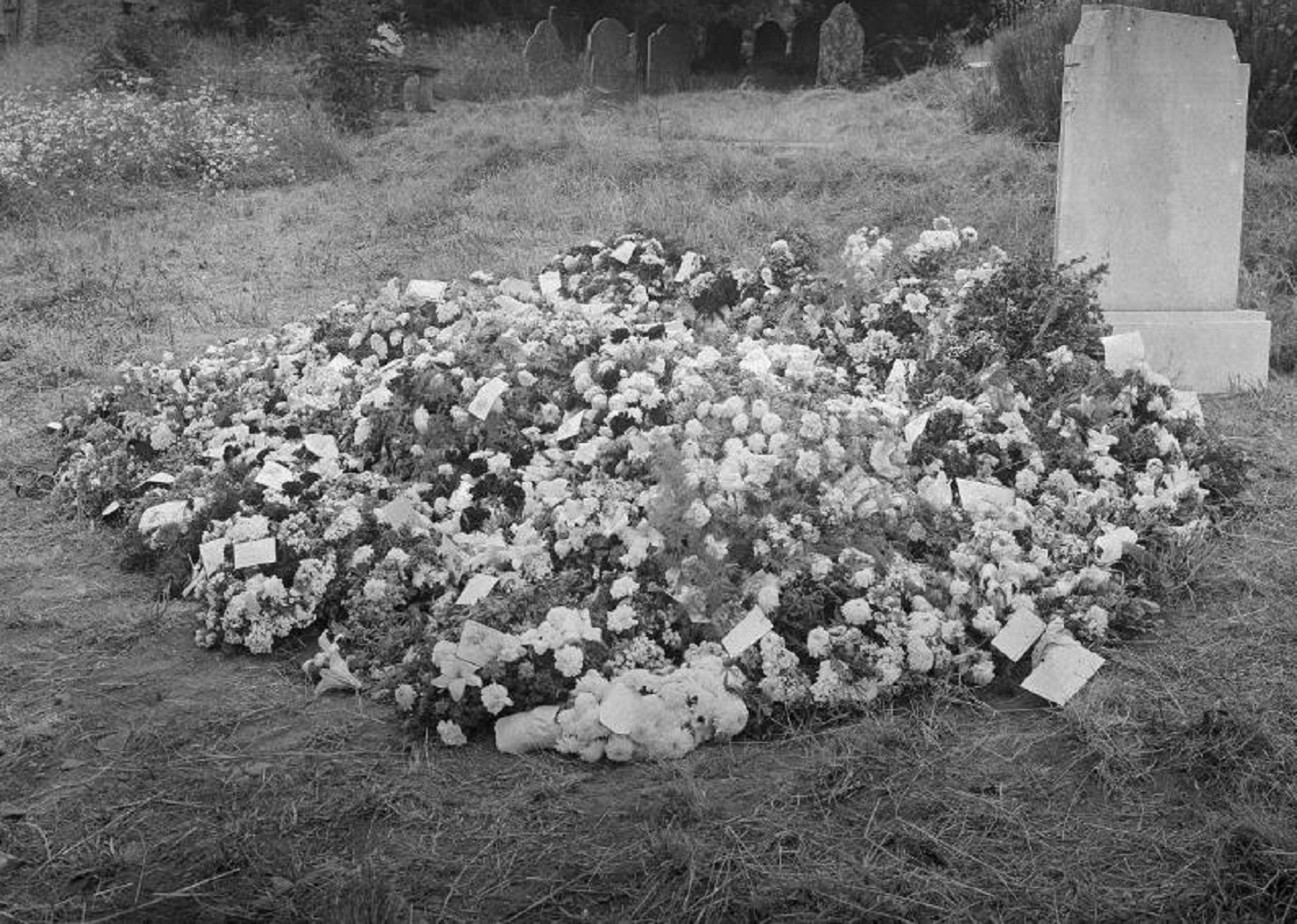 Grave With Funeral Flowers