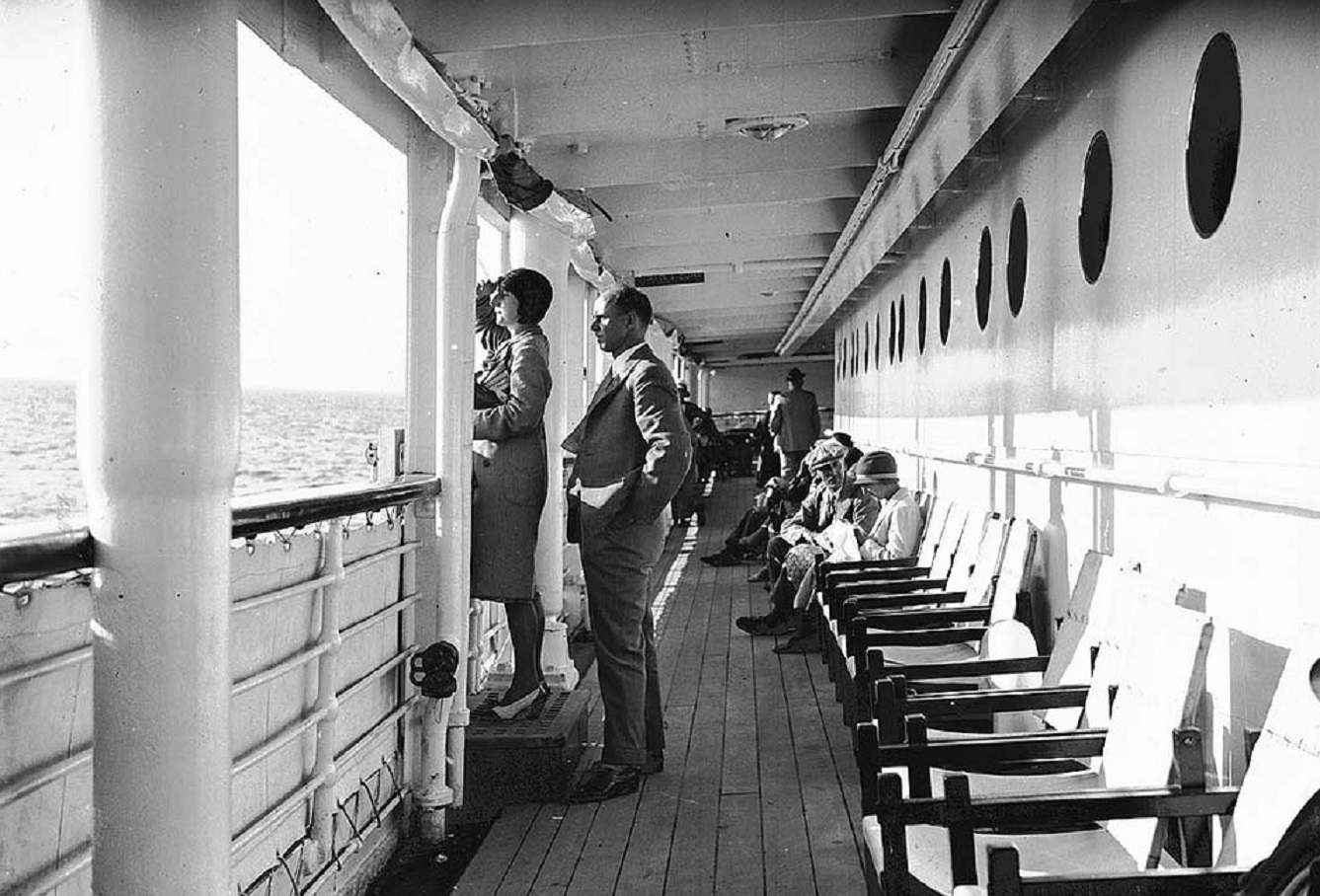 Passengers on the deck - 1930