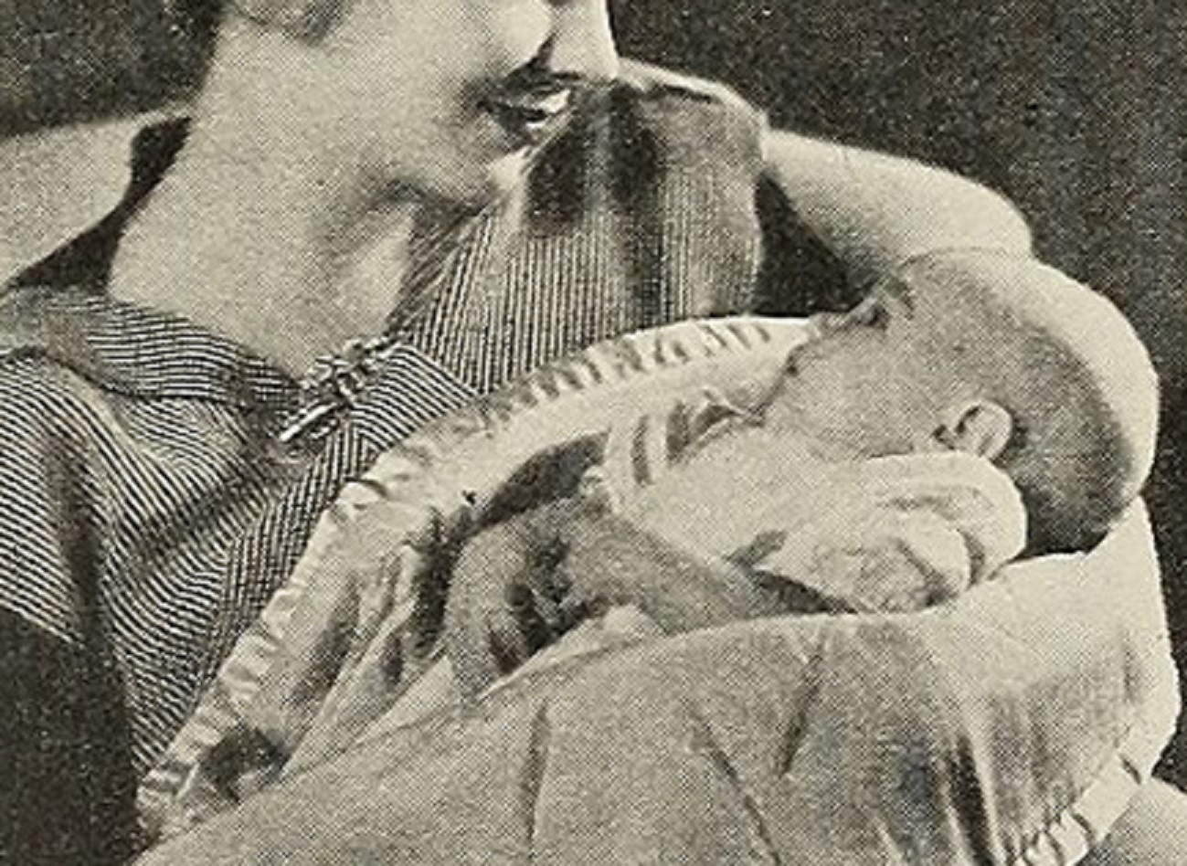 B&W photo of mother and her baby - 1934