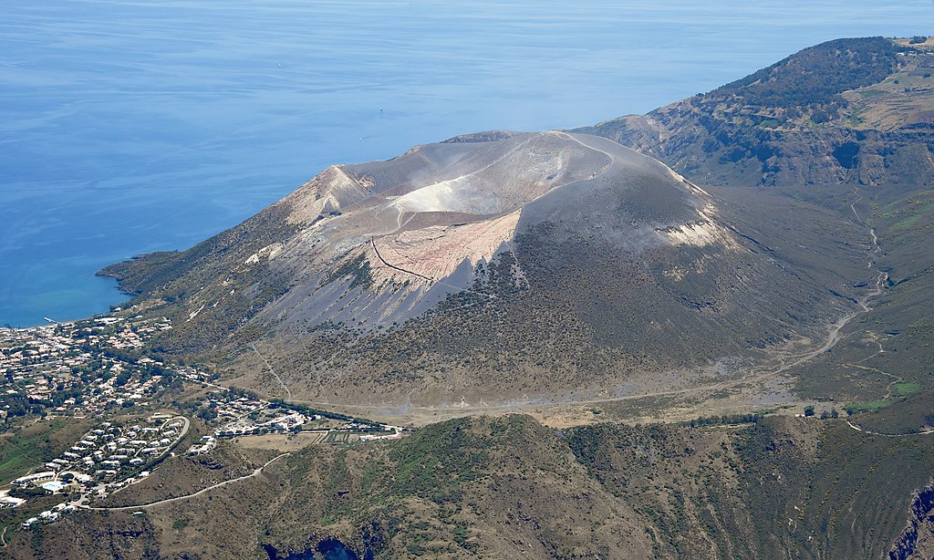 Aerial image of the La Fossa crater (Volcano)