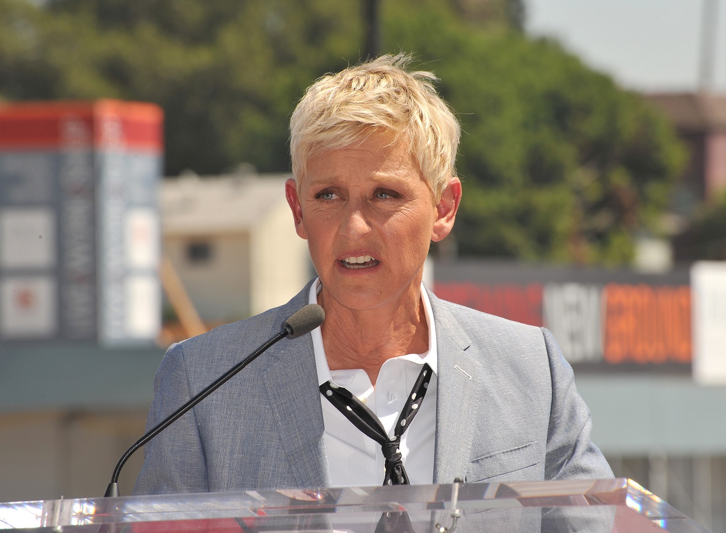 Ellen DeGeneres on Hollywood Blvd where she was honored with the 2,477th star - 2012