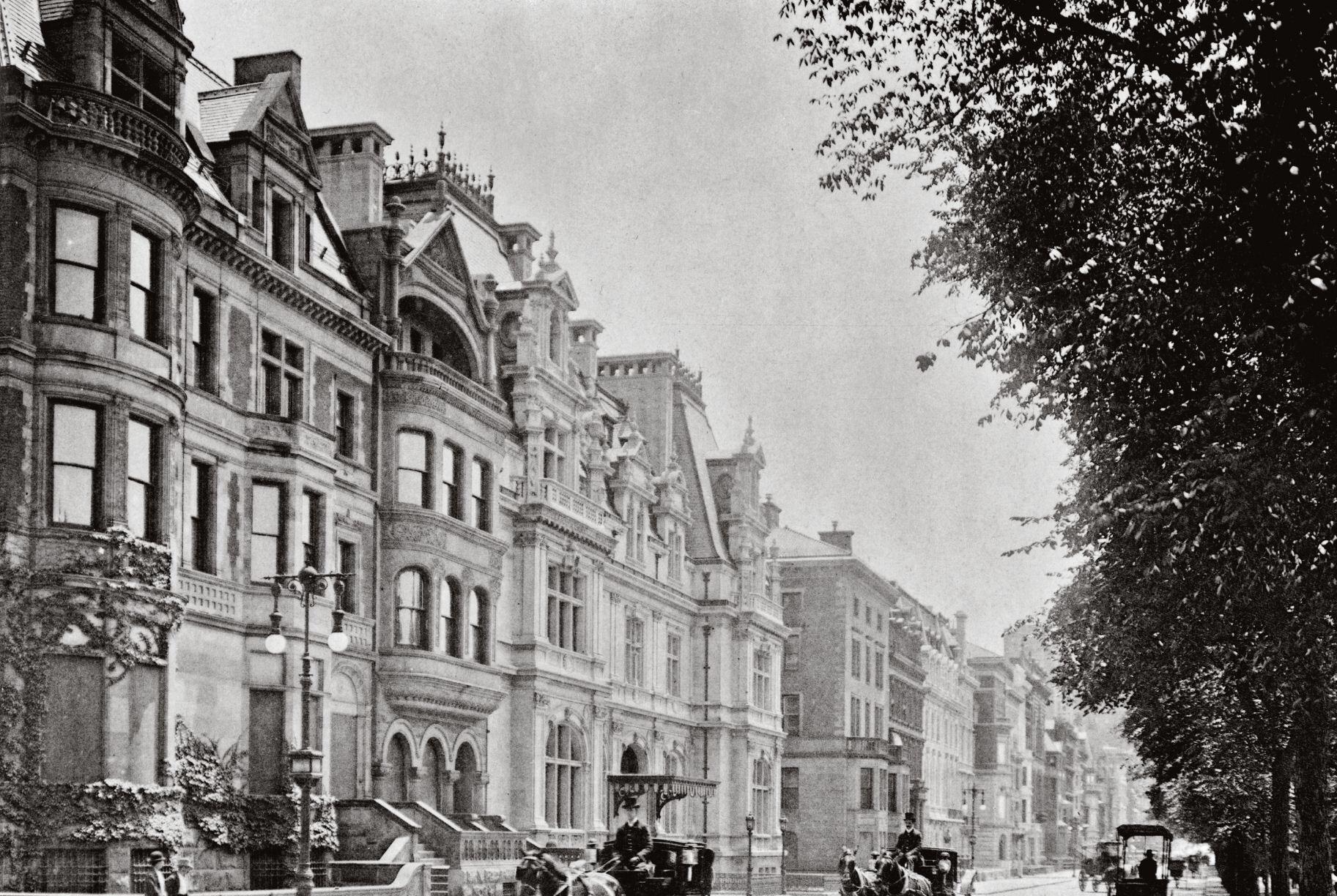 Grayscale Photo of 5th Avenue looking south from 66th Street, New York City