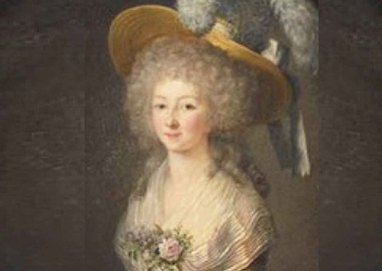 Portrait of Rosalie Duthé looking at back - 18th century