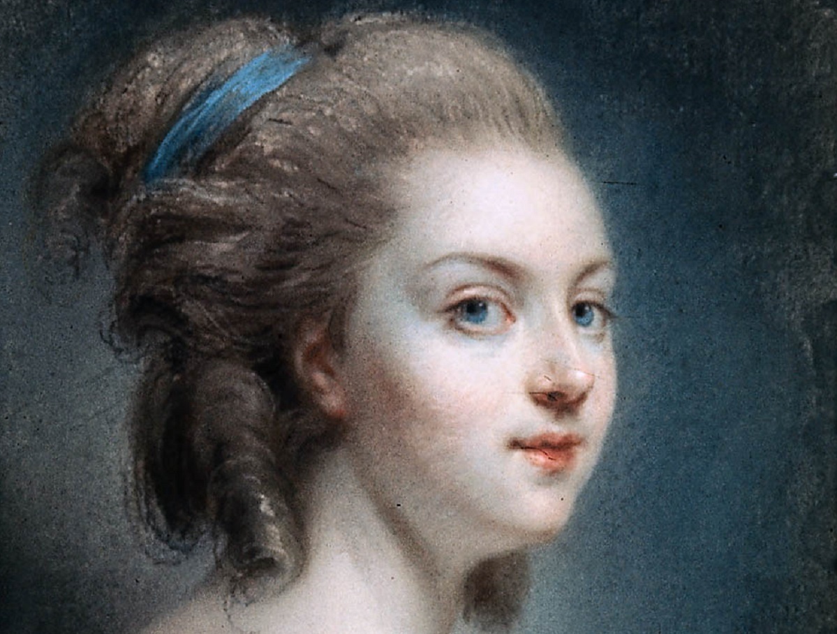 Portrait of Rosalie Duthé looking at back - 18th century