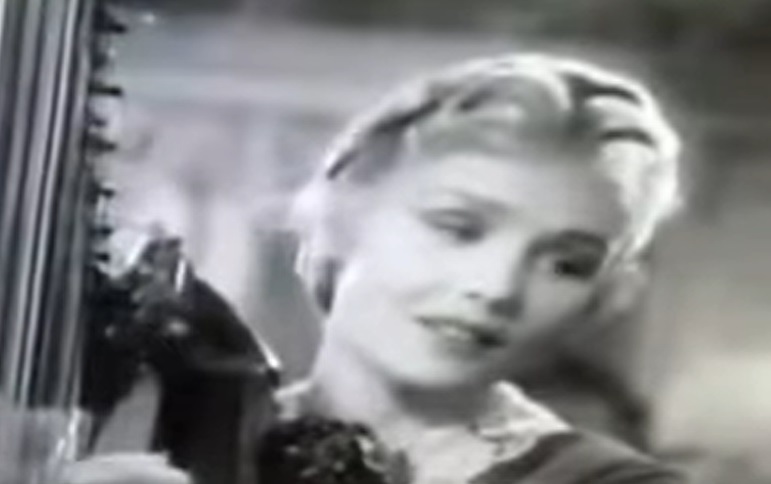 Screenshot from the movie The Toast of New York (1937), actress Frances Farmer as Josie Mansfield