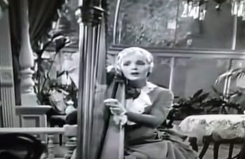 Screenshot from the movie The Toast of New York (1937), actress Frances Farmer as Josie Mansfield