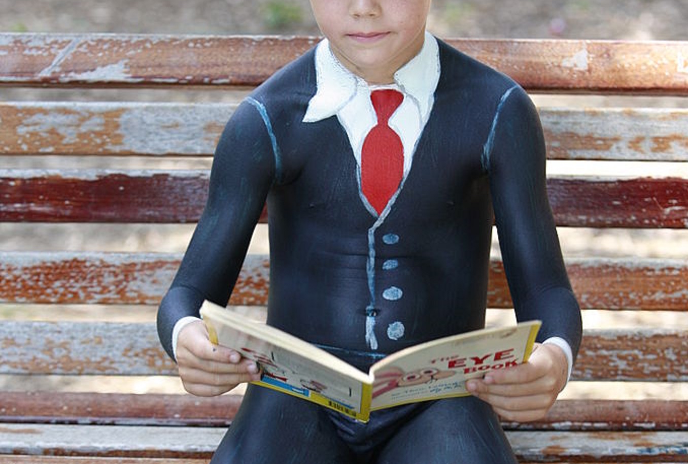 Bodypainting child with book - 2008