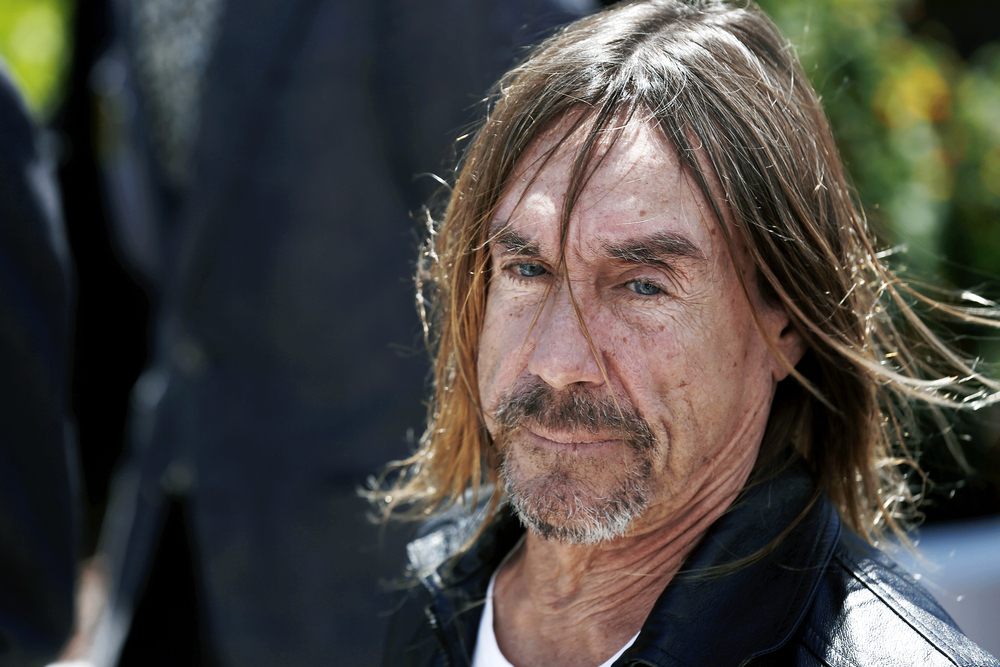 Iggy Pop in leader jacket facing front, newer image