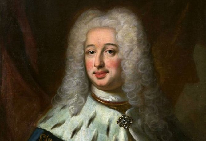 Portrait Painting of Frederick I of Sweden in a kings outfit