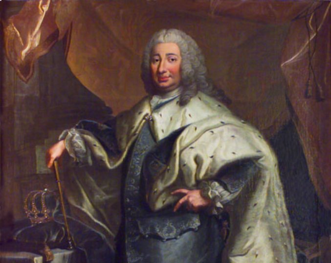 Portrait Painting of King Fredrik I of Sweden (1676-1751), ruled 1720-1751