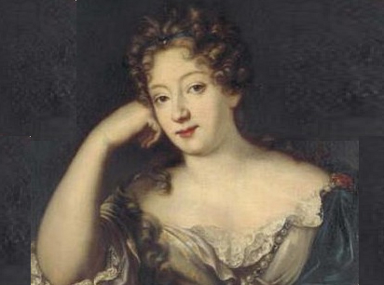 Portrait of Marie Jeanne Baptiste of Savoy looking at front - 17th century