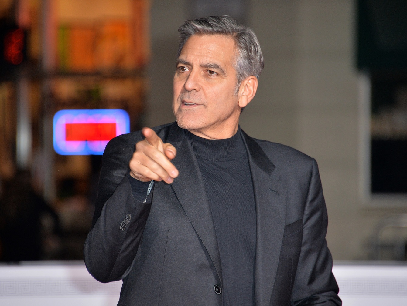 George Clooney at the world premiere of his movie 
