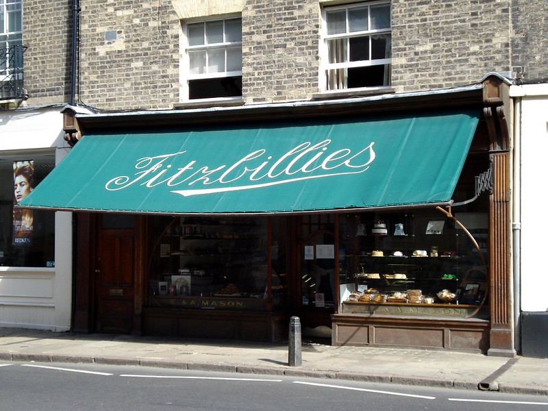 Fitzbillies Bakery on Trumpington Street Cambridge