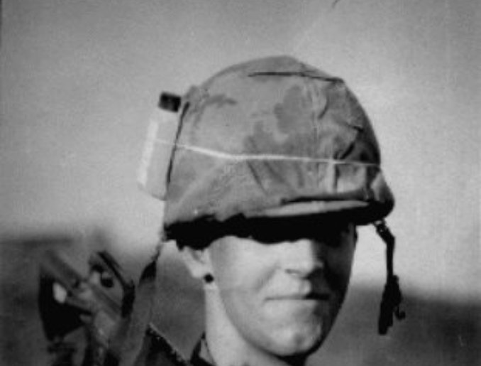 Picture taken of Gustav Hasford in Vietnam as a reporter