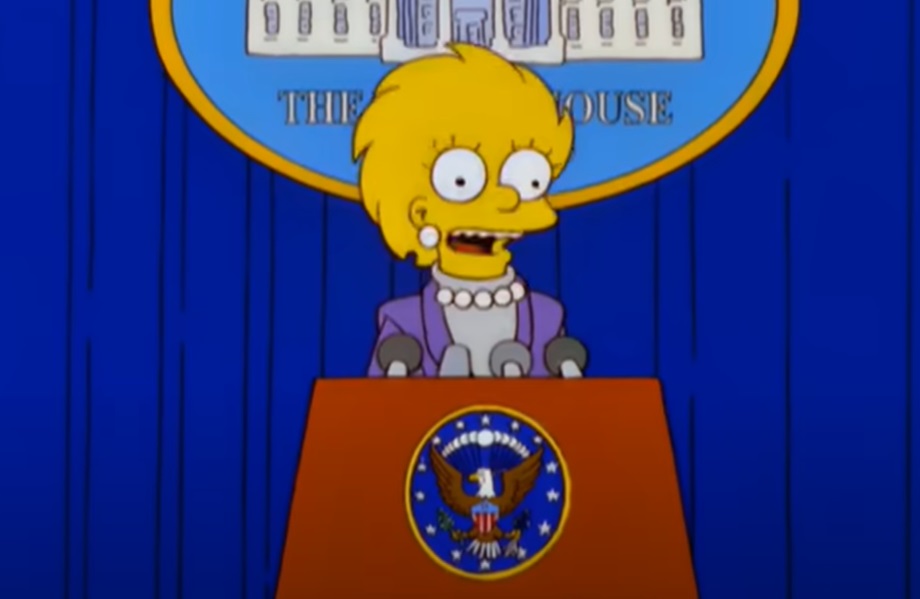 Screenshot from the animated sitcom The Simpsons (1989-)