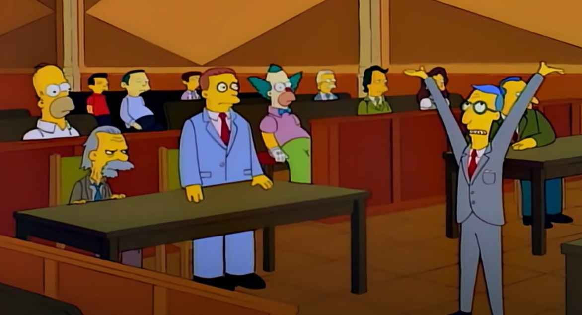 Screenshot from the animated sitcom The Simpsons (1989-)