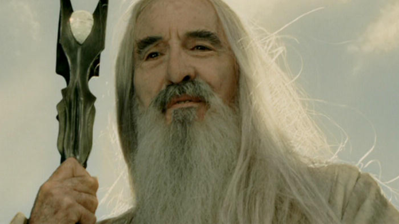 Christopher Lee as Saruman