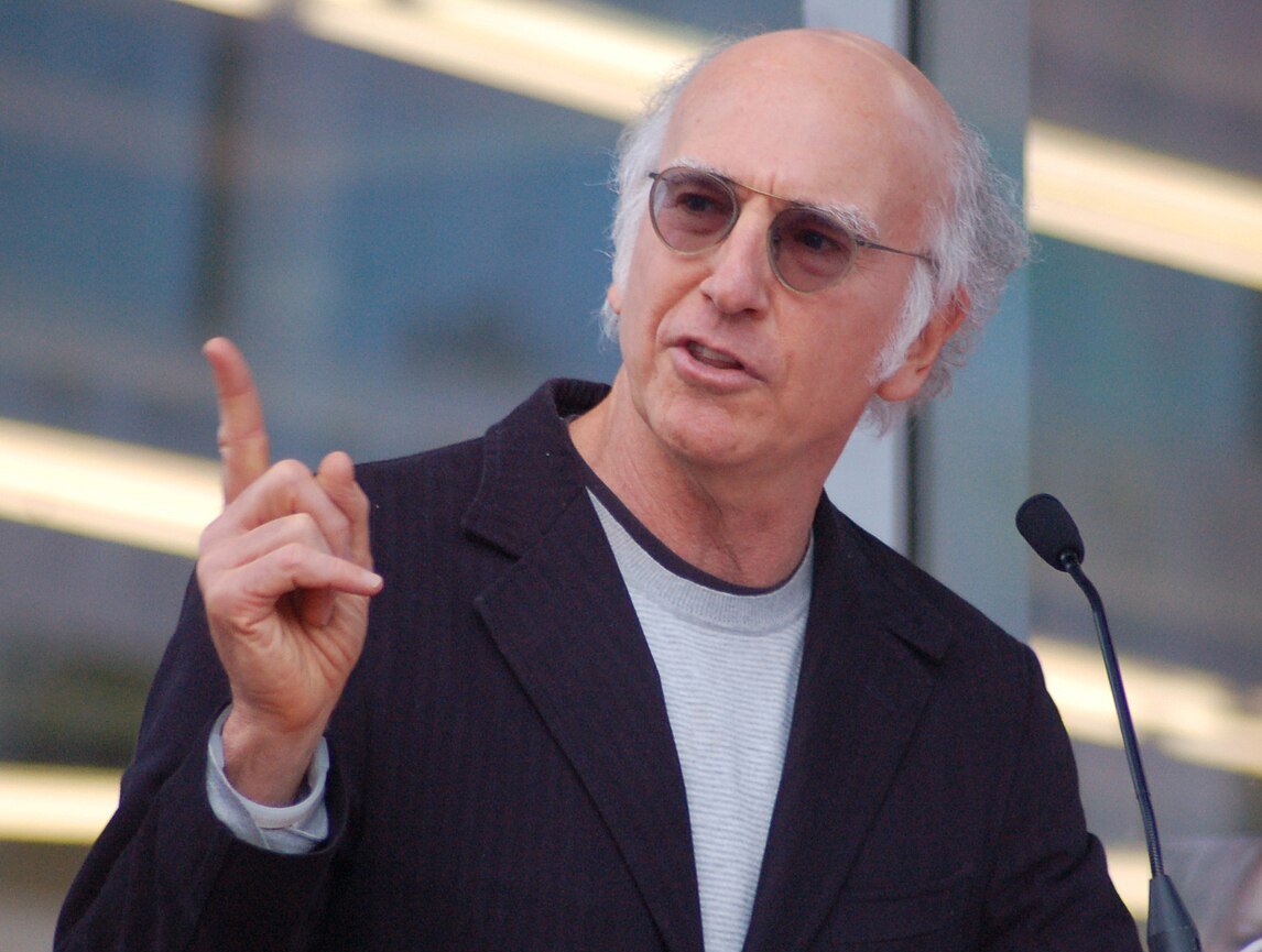 Larry David at a ceremony for Mary Steenburgen
