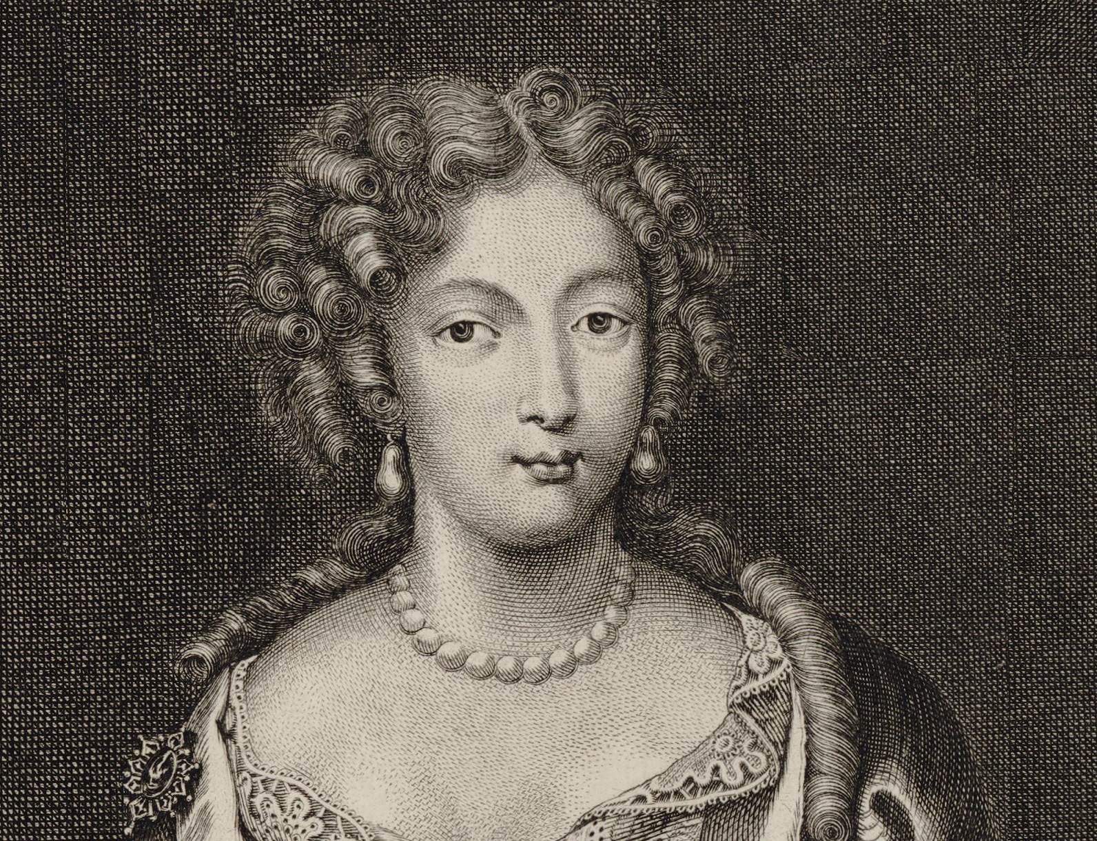 Engraving Of Marie Angélique De Scorailles - 1681