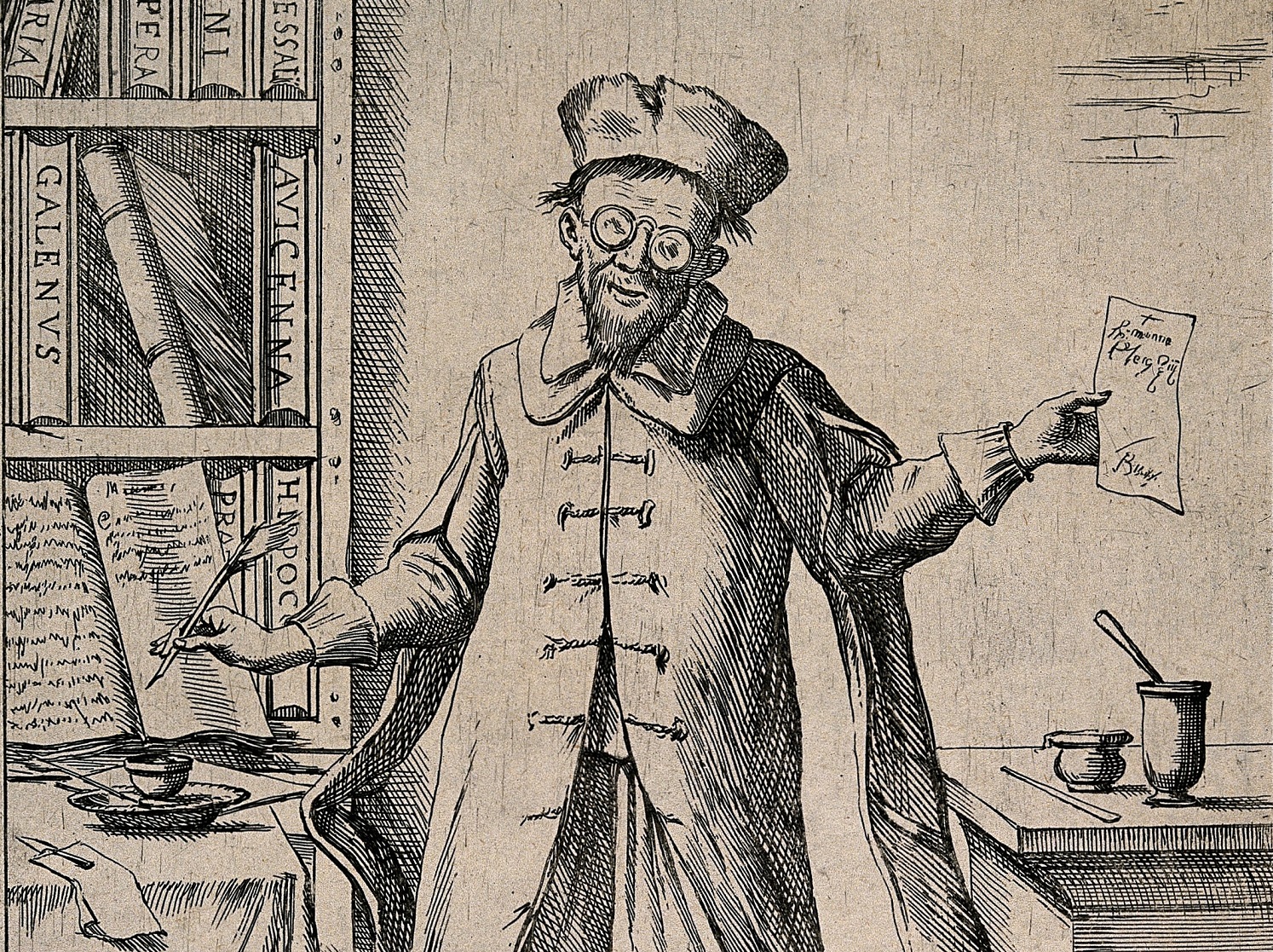 An Old-Fashioned Renaissance Doctor - circa 1700