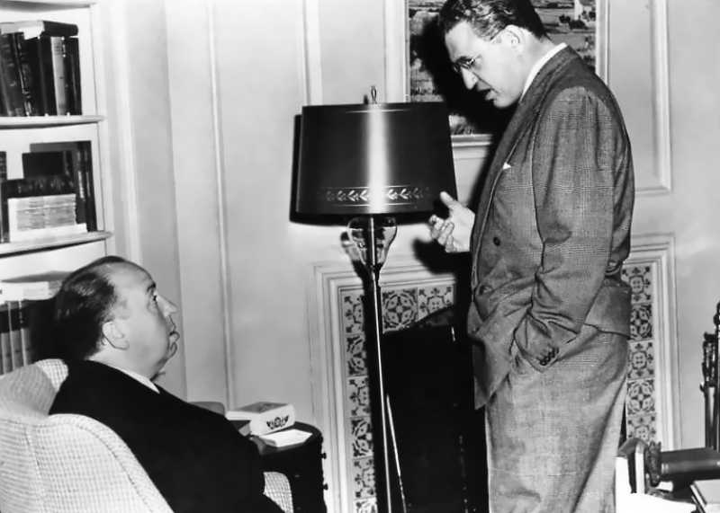 Alfred Hitchcock and David O. Selznick