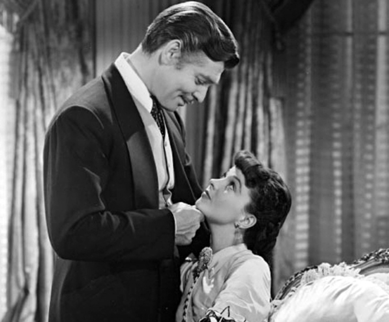 Publicity photo of Clark Gable and Vivien Leigh in Gone with the Wind