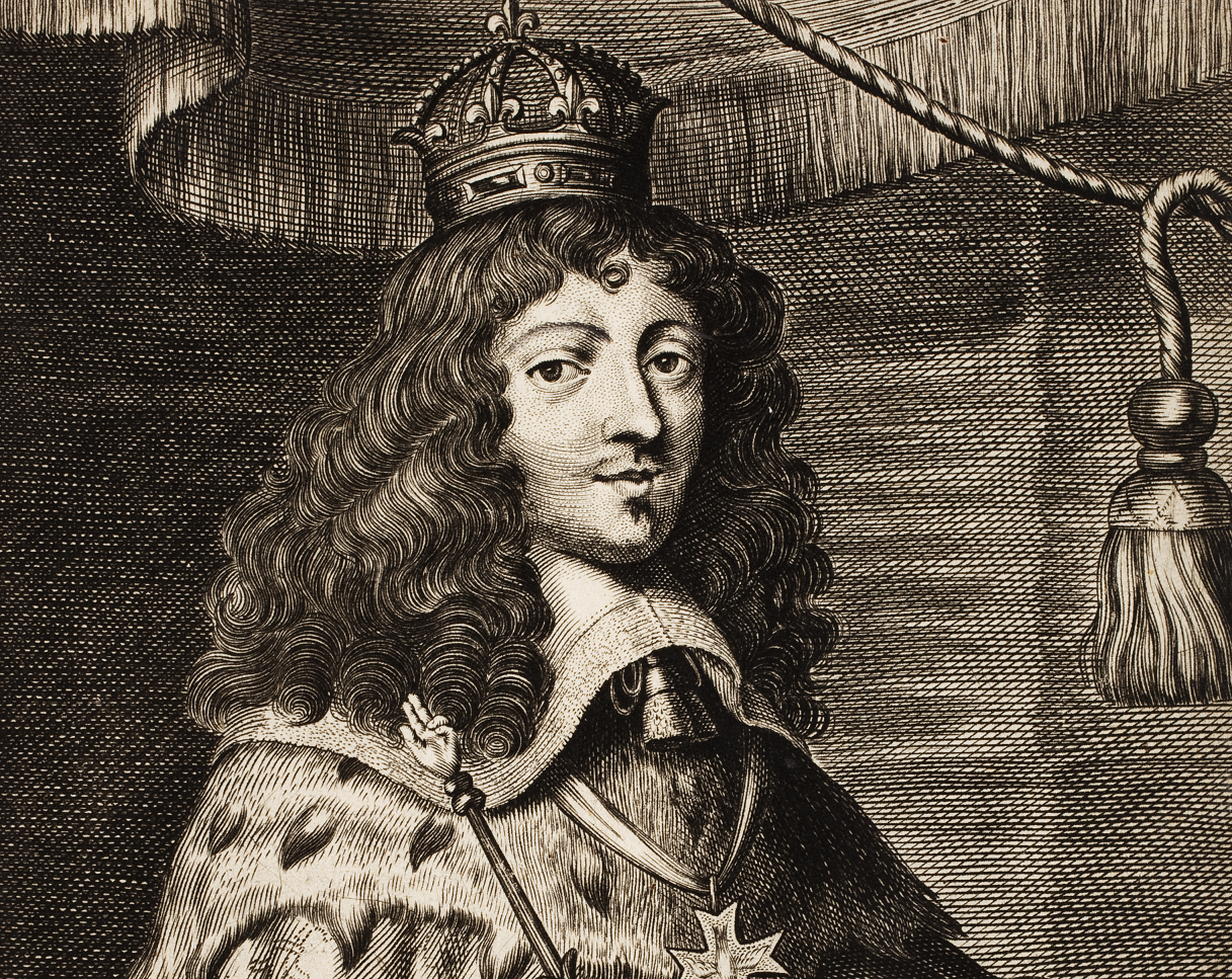 Portrait engraving of Louis XIV of France - 1660