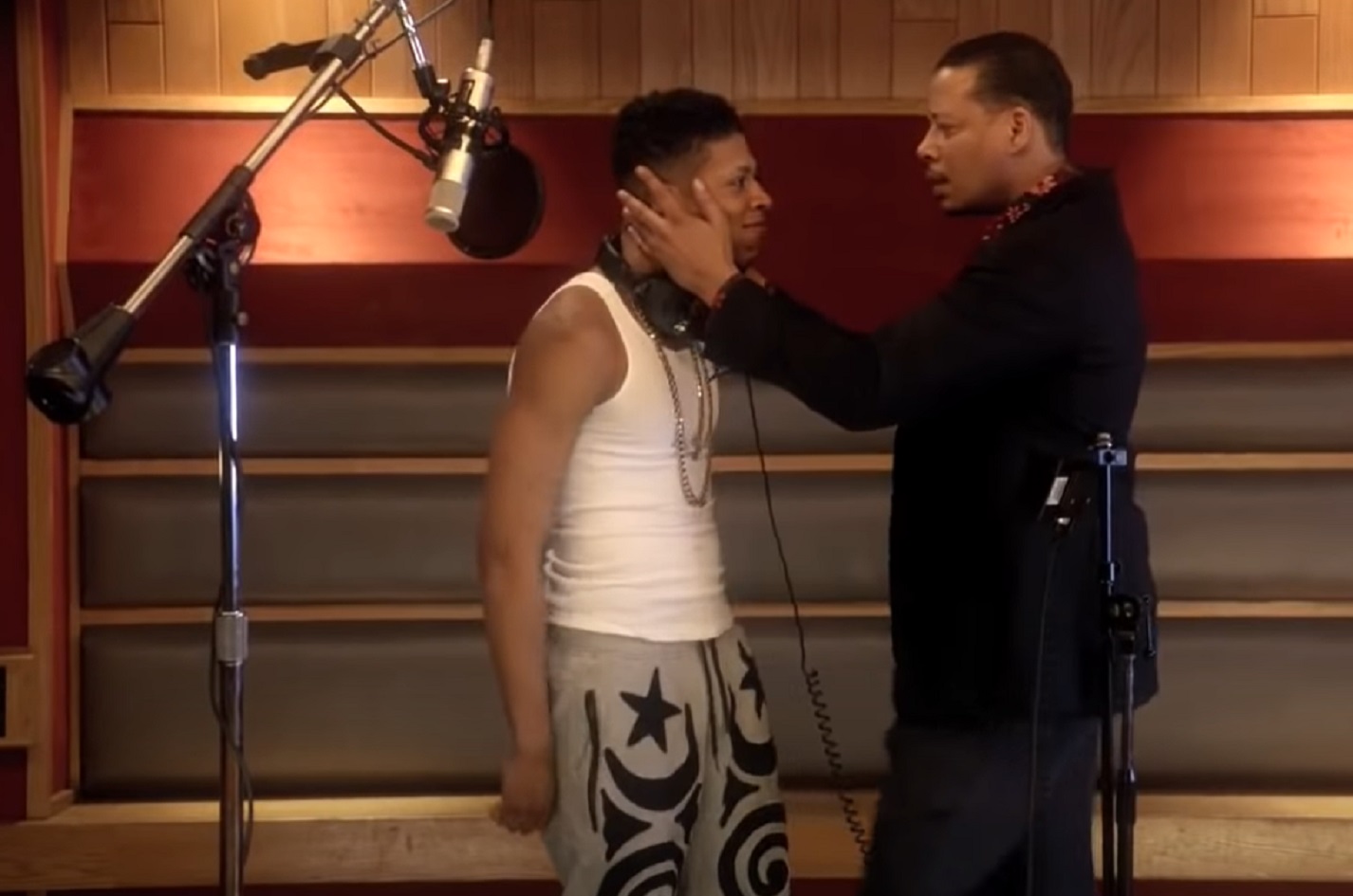 Screenshot of Bryshere Y. Gray and Terrence Howard in studio - from Empire (2015-2020)