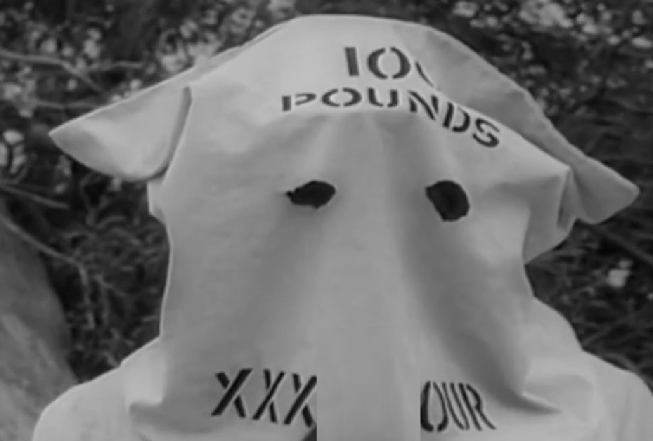 Screenshot of Black Bart (Arthur Space) robbing stagecoach - from Stories of the Century (1954-55)