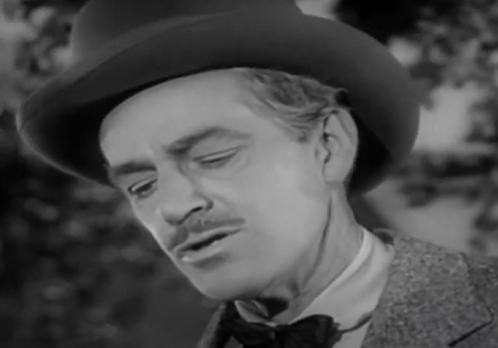 Screenshot of Black Bart (Arthur Space) is looking upset - from Stories of the Century (1954-55)