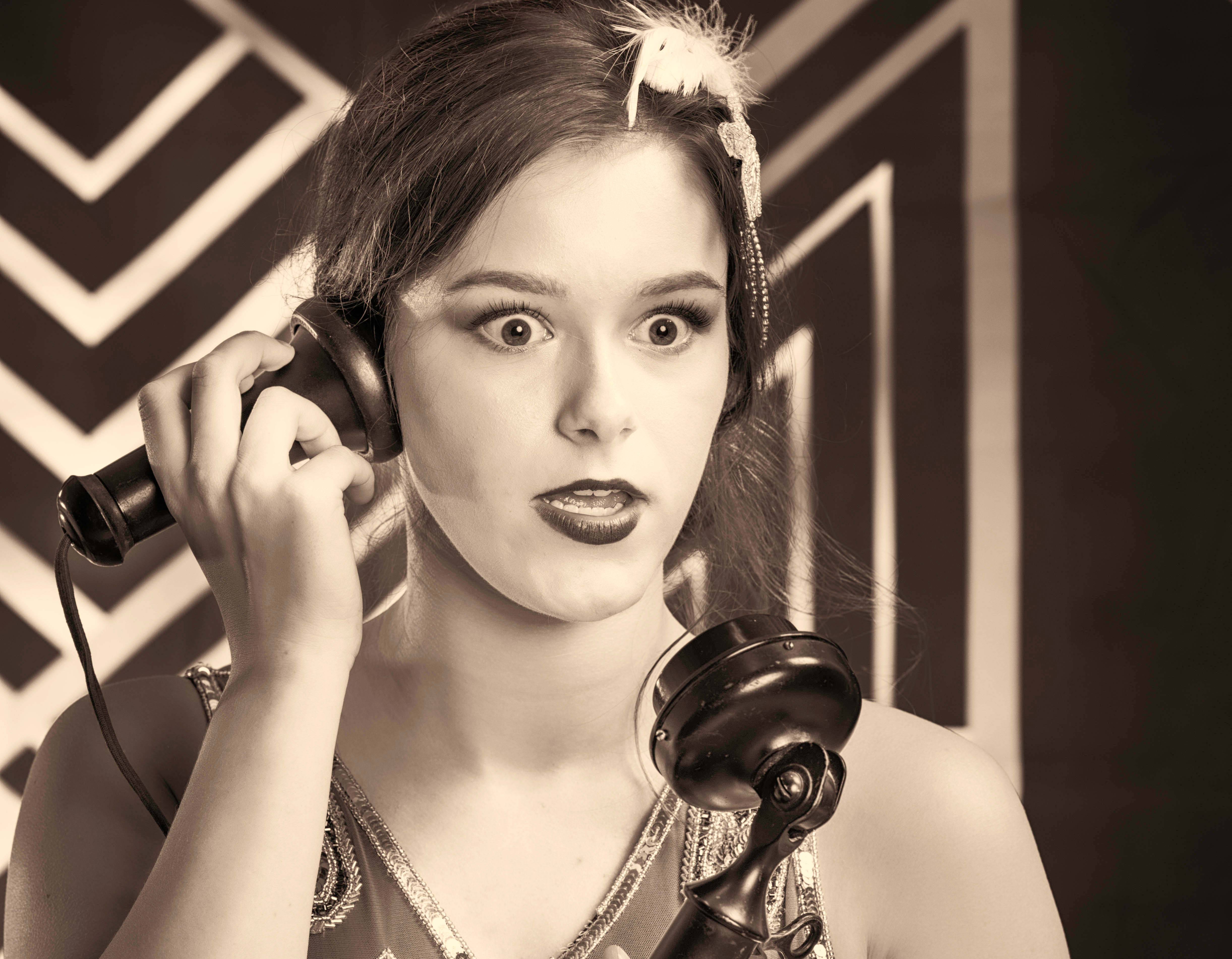Teen Girl in a vintage 1920's Flapper outfit