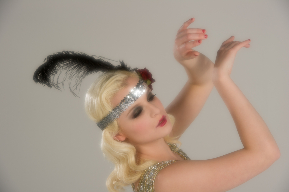 Vintage 1920's flapper girl