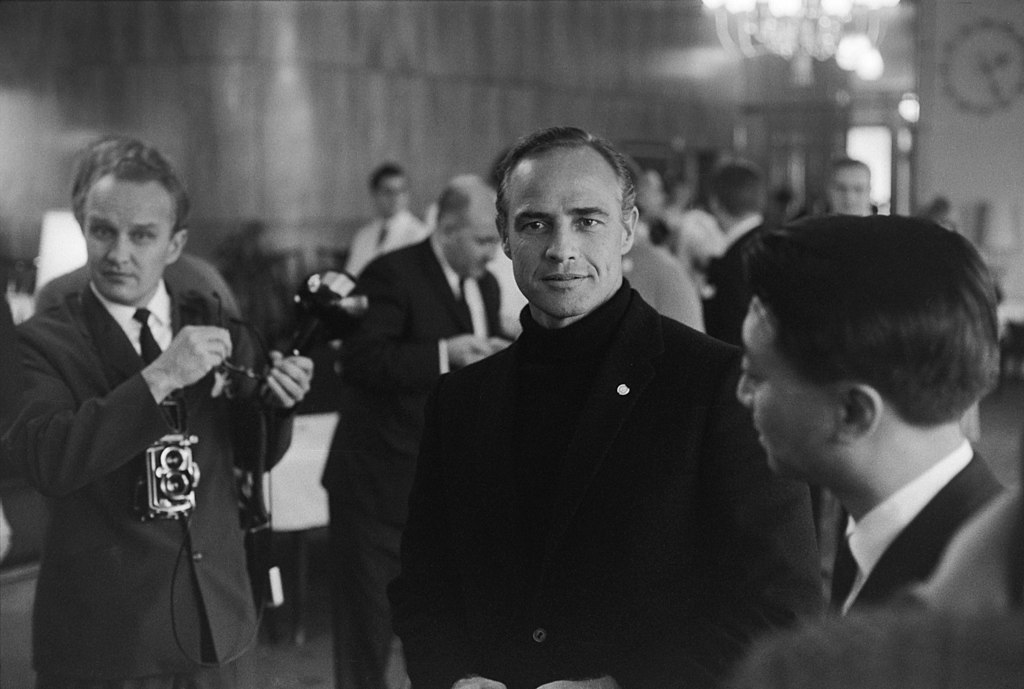 Marlon Brando during his visit to Finland
