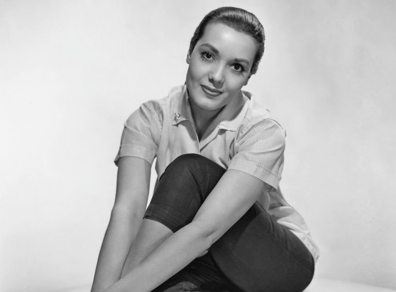 Anglo-Indian actress Anna Kashfi posing