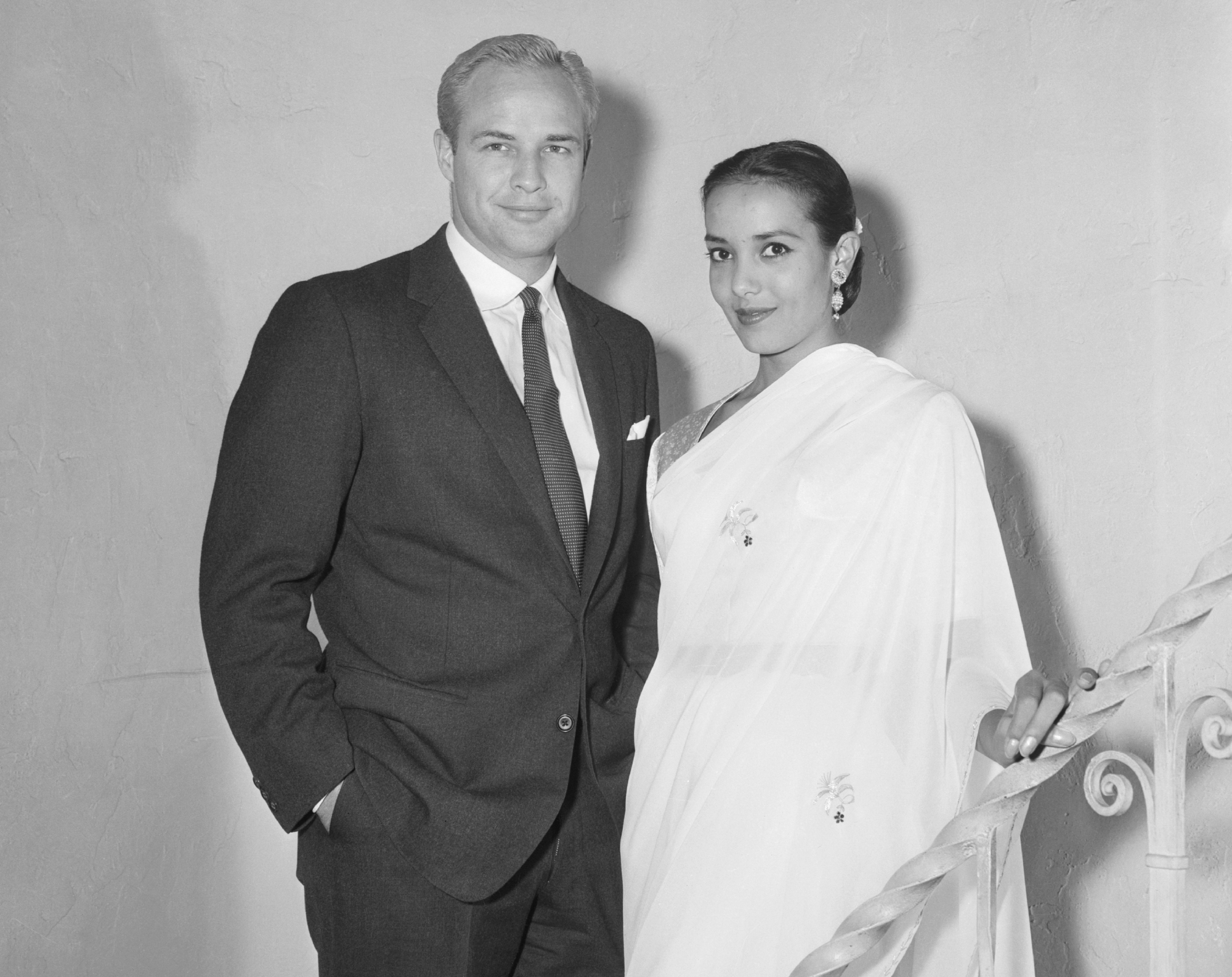 Marlon Brando And New Wife, Indian Actress