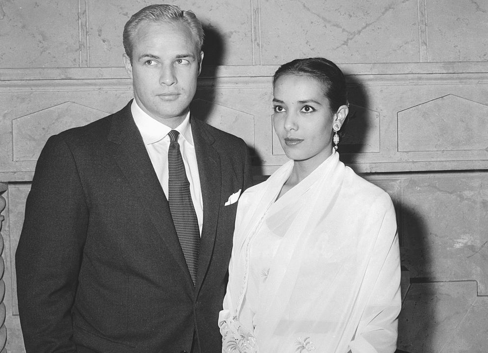 Marlon Brando and Anna Kashfi portrait looking at the camera