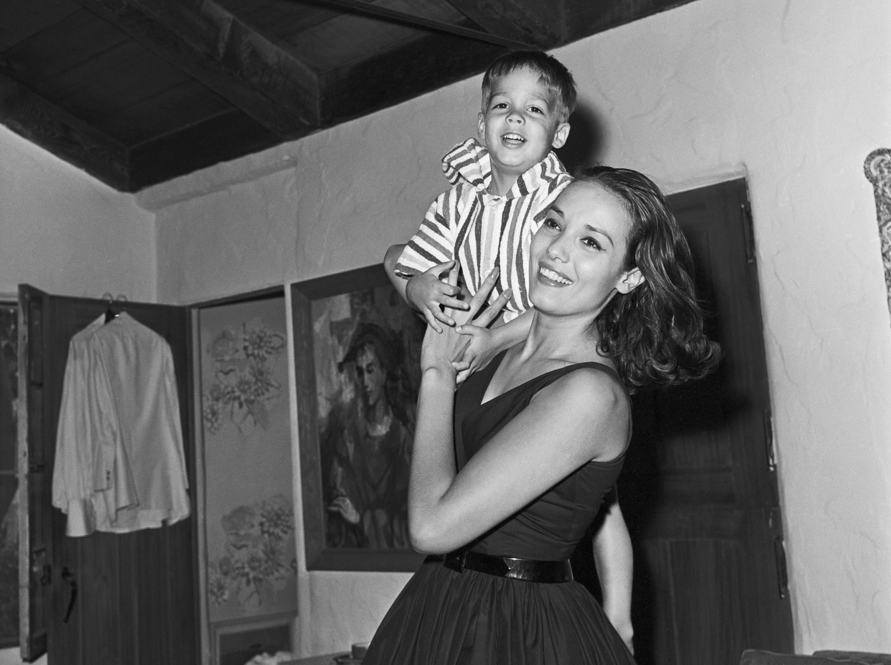Actress Anna Kashfi and son Christian Devi Brando