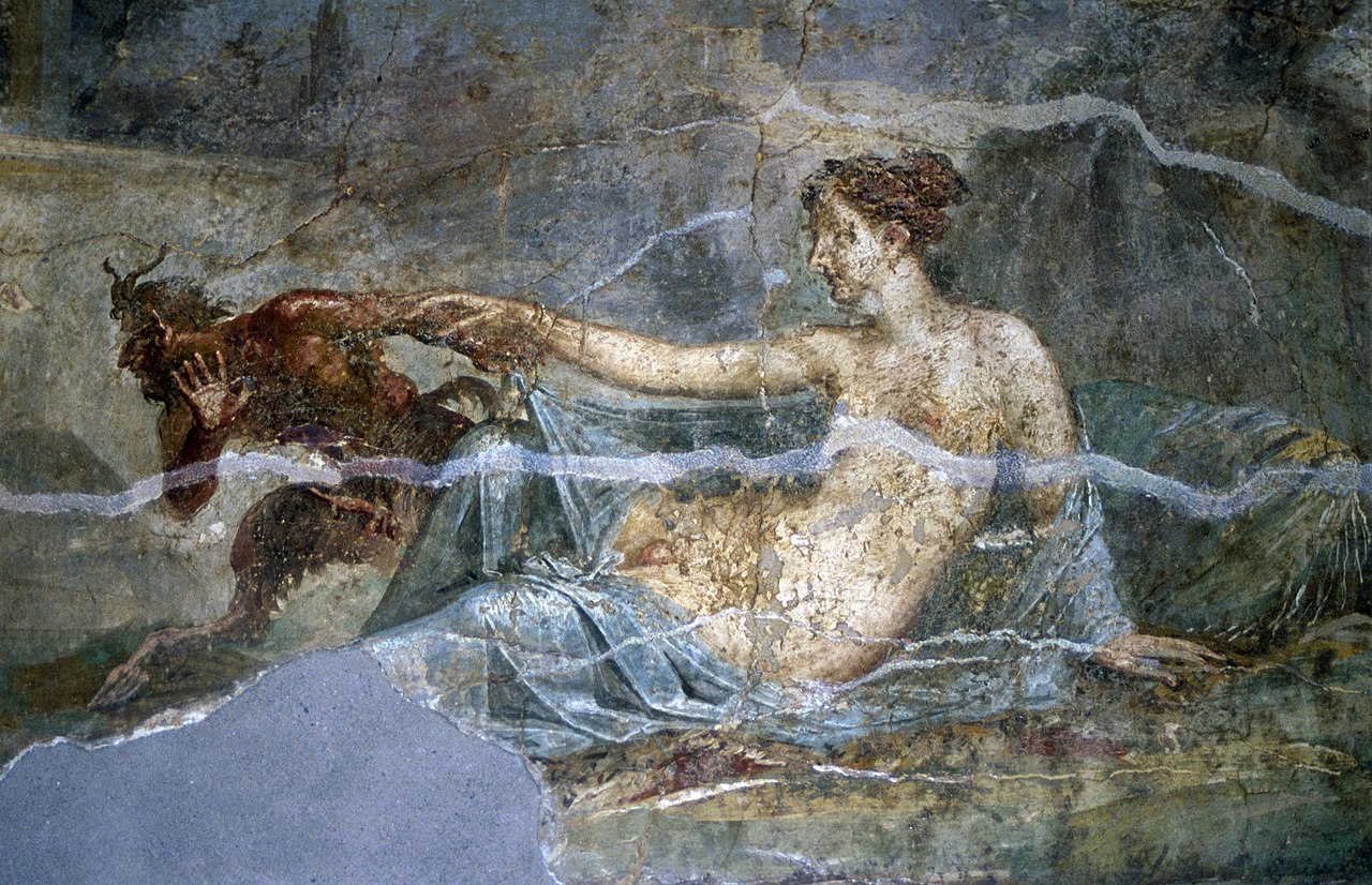 Roman Fresco Of Pan And Hermaphroditus, Pompeii - 2001